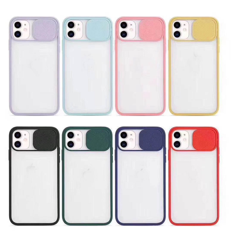 

With Slide Camera Lens Protection Hard PC Acrylic Soft TPU Cases For iPhone 12 Pro Max mini 11 XR XS X 8 7 6 Plus CamShield Sliding Fashion Mobile Phone Back Gel Cover, Pls let us know the color u want