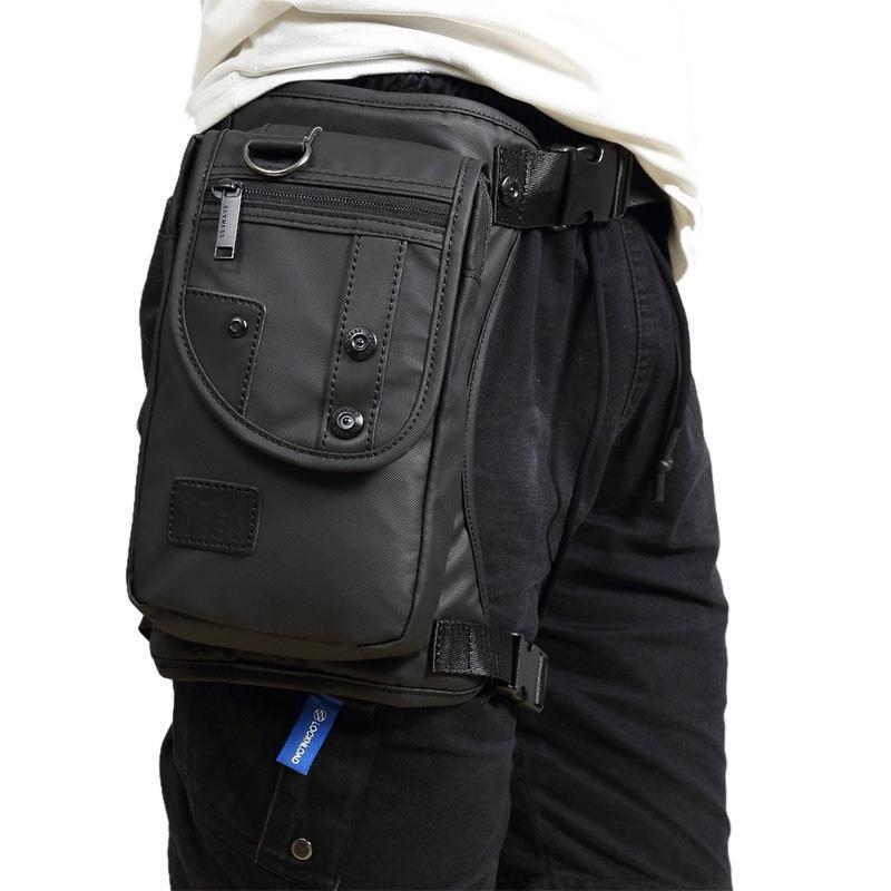 

men oxford/nylon/canvas drop leg bag fanny waist pack hip bum belt casual shoulder bag motorcycle riding military thigh bag