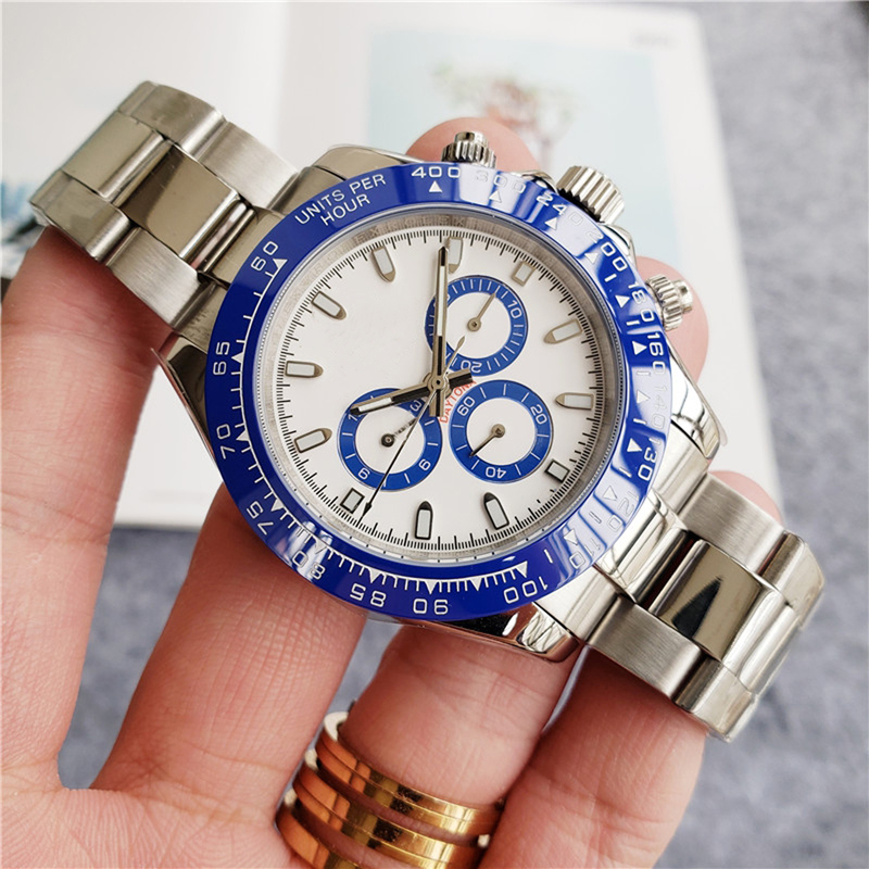

2021 News Men Automatic Self Watches Wind Mechanical Stainless Steel Ceramic Bezel Coffe Ice Blue Sapphire Crystal Luxury 40mm Classic Watch, Make waterproof 50m