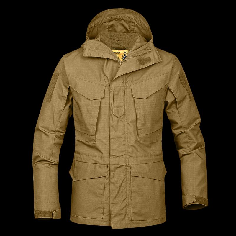 

Men' Trench Coats Windbreaker Tactical Jacket Waterproof Mid-Length British ZHAN DI JI PU Winter Autumn And, Black