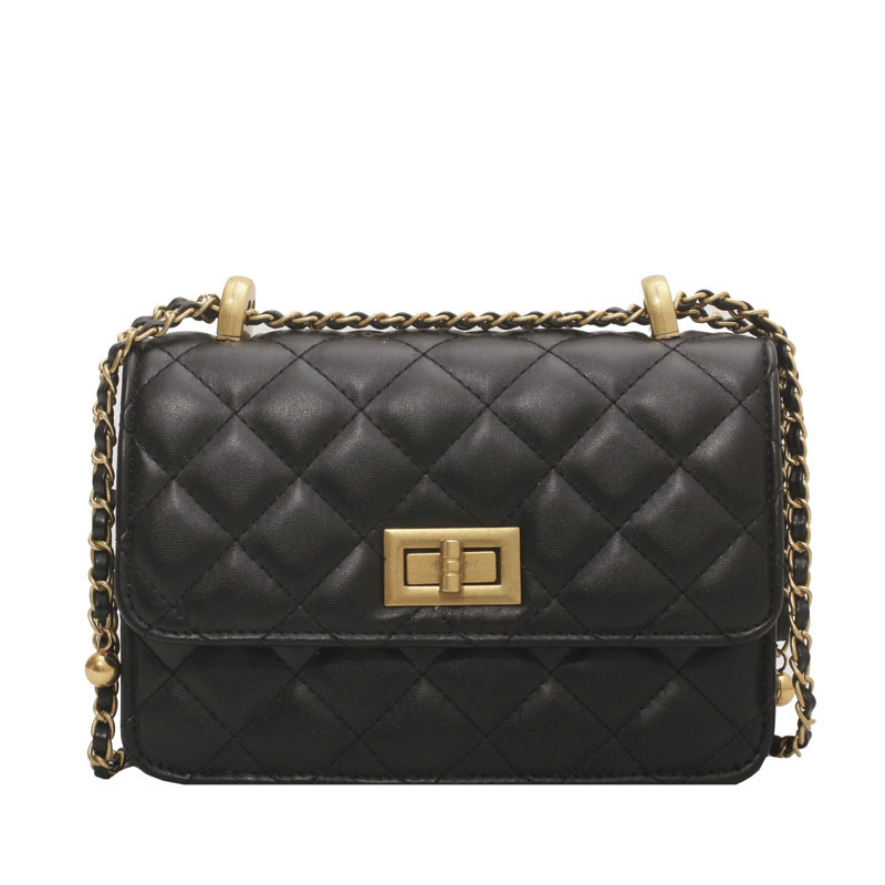 

Popular Luxury Diagonal Shoulder Bags Handbags Ladies Tassel Chain Small Square Bag Rhombus Plaid Versatile Casual Designer Fashion Handbag Women, Small black