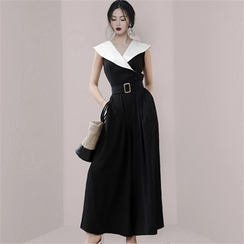 

Women High Waist Jumpsuits Rompers Summer Casual Solid V-neck Pocket Overalls Short Sleeve Wide Leg Loose 210603, Black