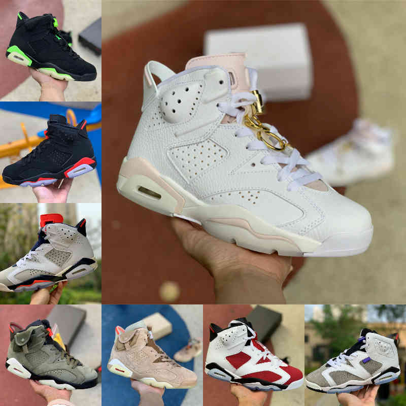 

Top Quality Electric Green 6 6s Mens Basketball Shoes Washed Denim Electric Green Carmine Black Infrared Travis Scotts Olympic Golden Harves