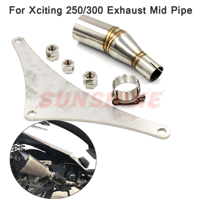 

Motorcycle Exhaust System For Kymco XTOWN CITY Xciting 250 300 CT250 CT300 Slip On Escape Moto Mid Pipe Motorcross Modified Tube Link