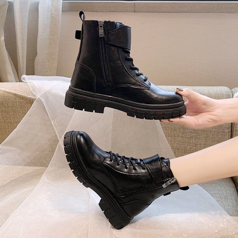 

Plus Size 41 42 Boots Womens Shoes High Top 2022 Black British Biker Motorcycle Boots Thin Spring Fall 2022