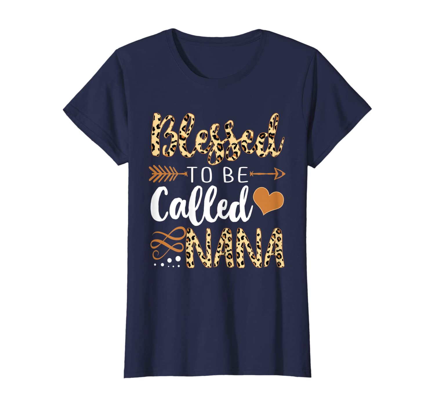 Womens Womens Blessed To Be Called Nana Shirt leopard print-image-699235994