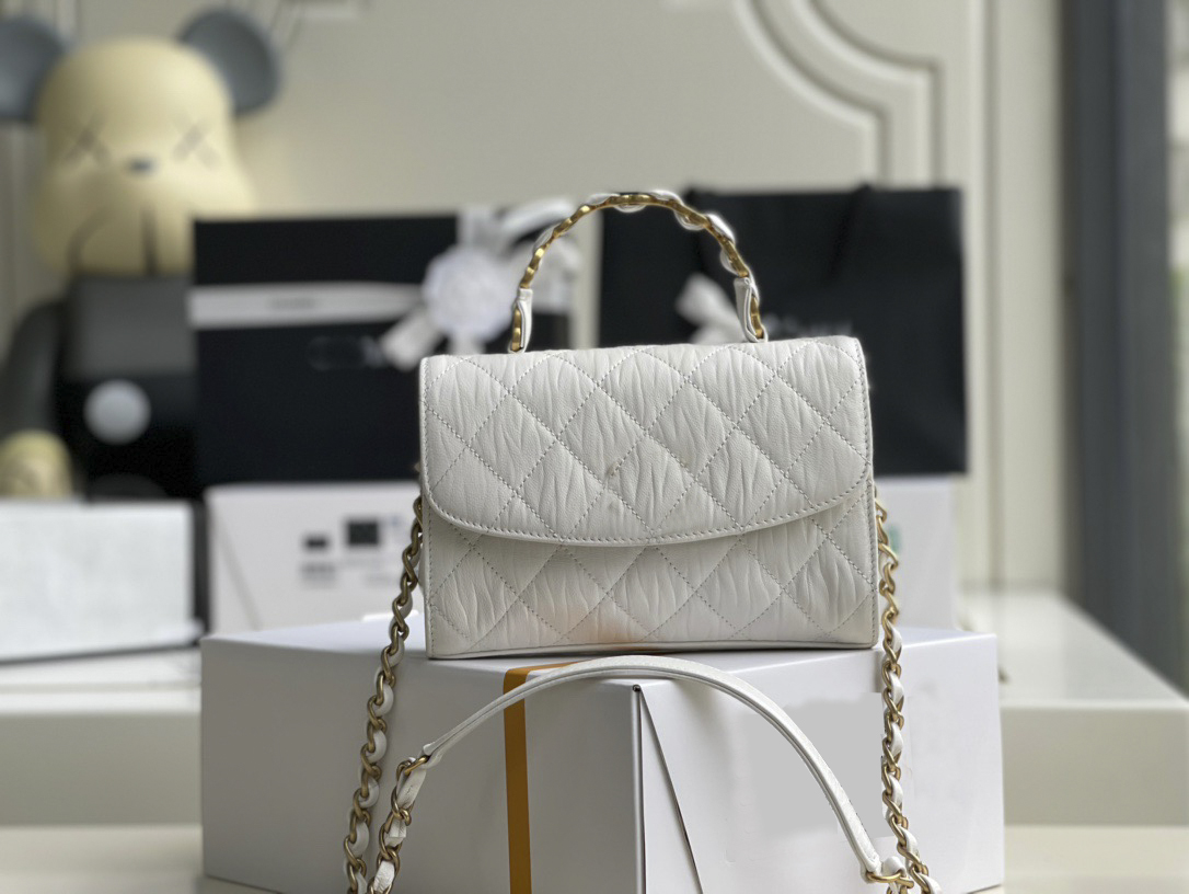 

Women's leather bag 7a high end top quality sheepskin One Shoulder Oblique cross package Handbag classic fashion leisure business entertainment with long strap