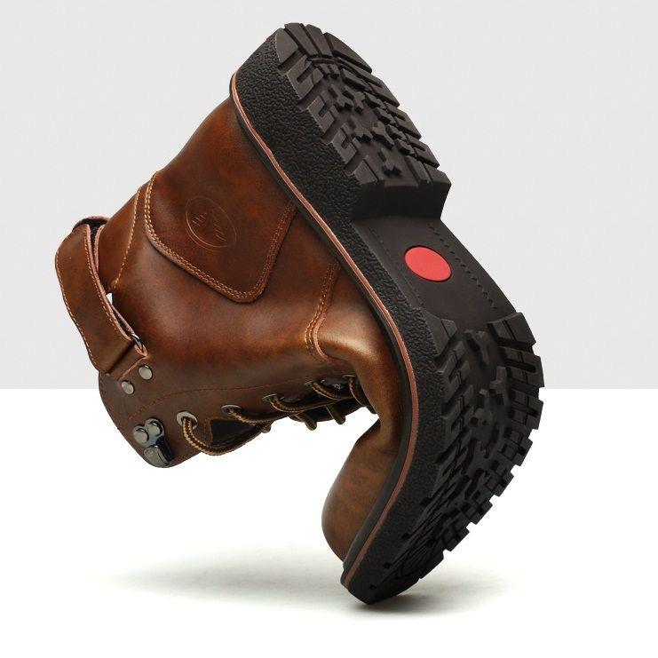 

Dress Shoes Winter Men Boots Genuine Leather Ankle Black Warm Work Casual Outdoors Military Fur Snow For