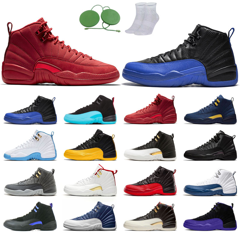 

12s man basketball shoes winterized wings University Gold Blue the master taxi reverse flu game o-black Michigan gym red gamma french FIBA Dark Sport concord CNY stone, Gamma blue