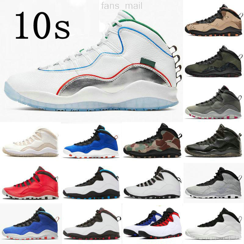 

New Basketball Shoes Jumpman 10 10s Men Seattle Westbrook CLASS OF 2006 Desert Camo Smoke Grey Steel Chicago Powder Blue Cement Sports Sneakers, Packing;not sold separately