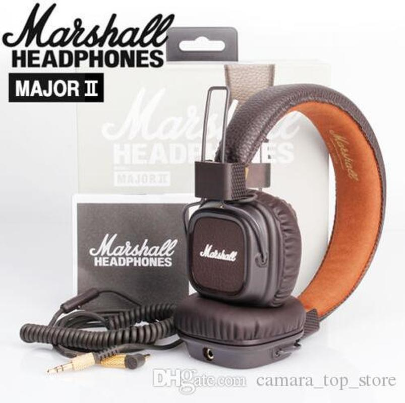 

Marshall II bluetooth stereo wireless super bass earphone foldable hi-fi professional DJ monitor headphone with detachable cable, Black