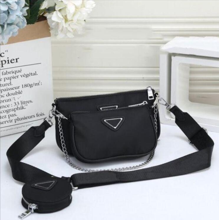 

Designer women's handbags fashionbag single shoulder messenger bag coin purse satchel three pieces, White