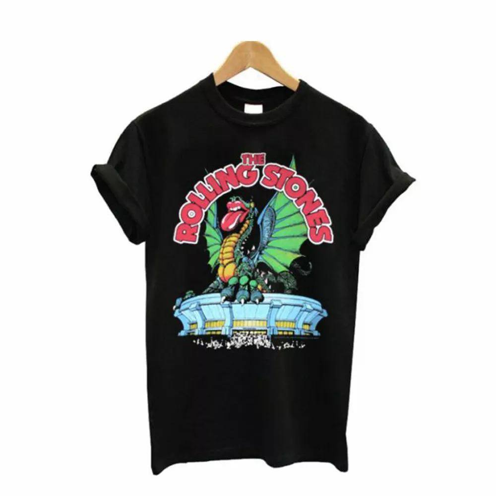 

new The-Rolling-Stones-Dragon cotton black s-5xl T-shirt, White;black