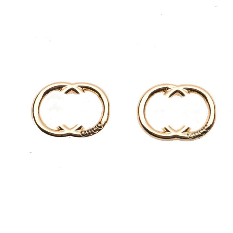 

Luxury Designer 18K Gold Plated Stud Earrings Brand Designers Geometry Double Letters Women Earring Wedding Party Jewerlry Classical Style ER0230, Golden;silver