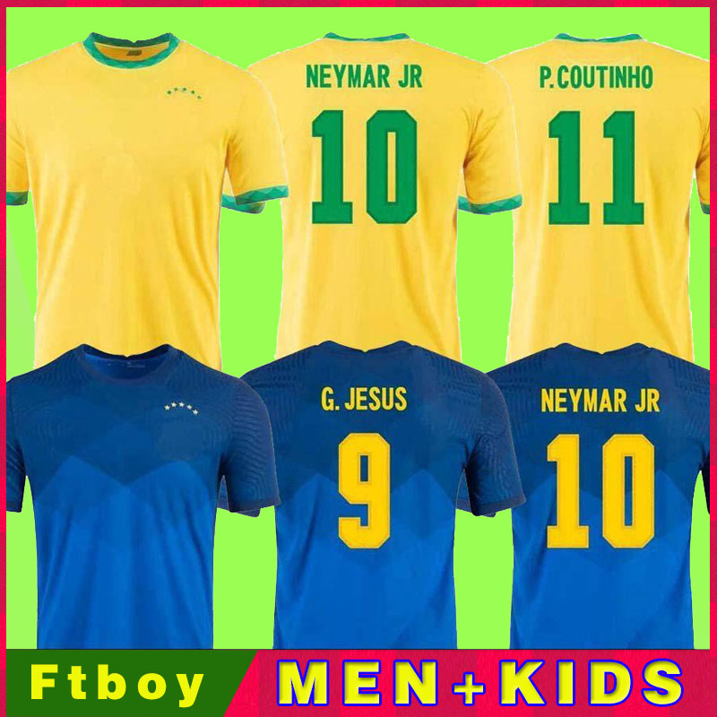 

2021 Camiseta de futbol PAQUETA NERES COUTINHO bRAZILS football shirt FIRMINO JESUS soccer jersey MARCELO PELE brasil 20 21 maillot de foot, Away