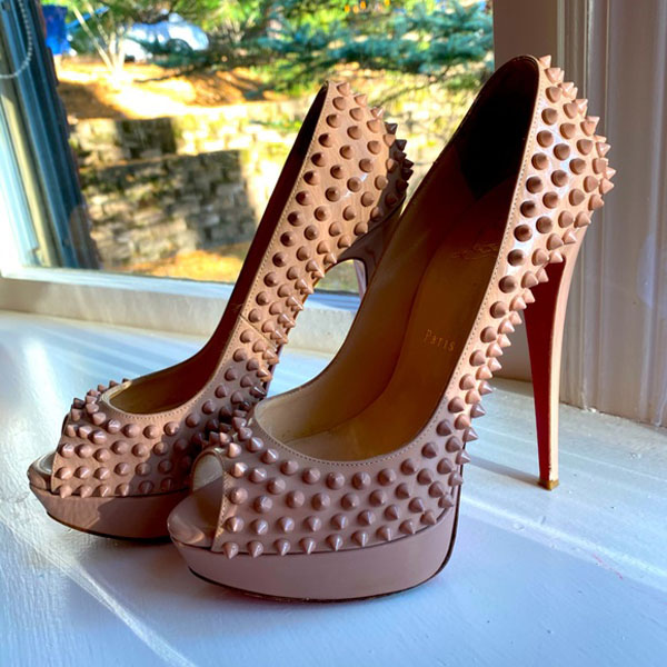 

Women wedding Dress Shoes pumps Red bottom high heel lady spikes Patented Leather Platforms Peep Toe Heels Platform Black nude open toes Red