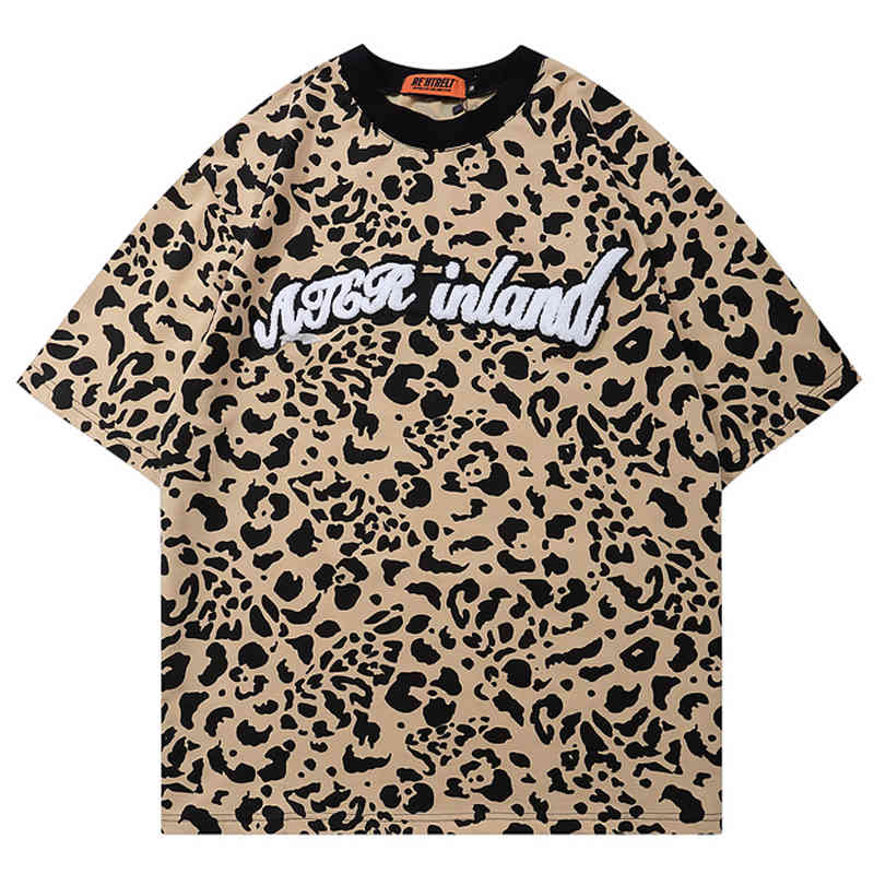 

Men's T-Shirts ss oversized camisa 100% algodão o pescoço opos de manga cura unissex impressão leopardo cura MBCX, 1# shoe box