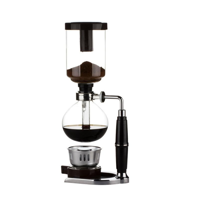 

Coffee Pots Vacuum Siphon 3-5 Cup Glass Syphon Coffe Maker With Alcohol Burner Manual Espresso Drip Machine Barista Percolator