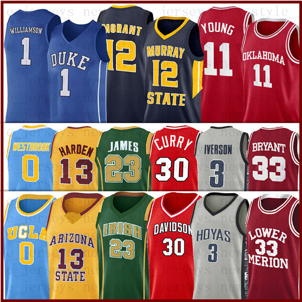 

NCCA LeBron Bryant James Kevin Kyrie Durant Irving Harden Westbrook Texas longhorns Basketball Jersey Stephen Michael Curry Allen Trae Iverson college Jersey x3, Ncaa