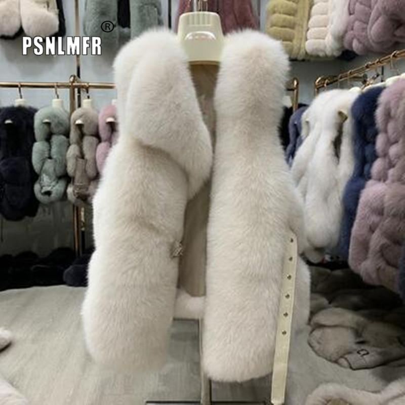 

Women's Fur & Faux Arrival Simple Design Classic Outwear Comfortable Abrigo Mujer Warm Elegant Ladies Thickened Casual Winter Jacket For Wom, Black