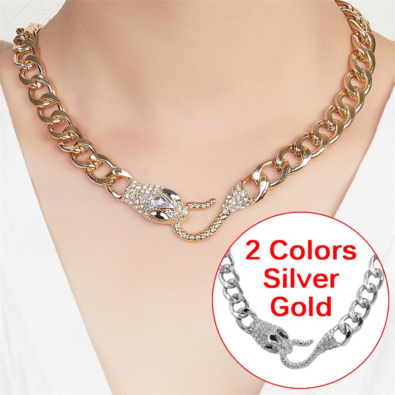 

Newly exaggerated necklace fashion alloy diamond serpentine necklaces items