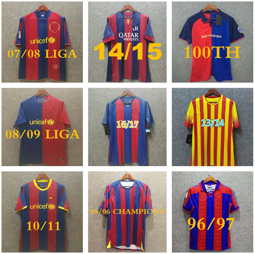 

1996 97 98 Barcelona retro soccer jersey FIGO RONALDINHO MESSI RONALDO 07 08 09 10 11 Koeman Classic RIVALDO Henry Laudrup Guardiola XAVI PIQUE 1899 1999 Stoitchkov, Yellow