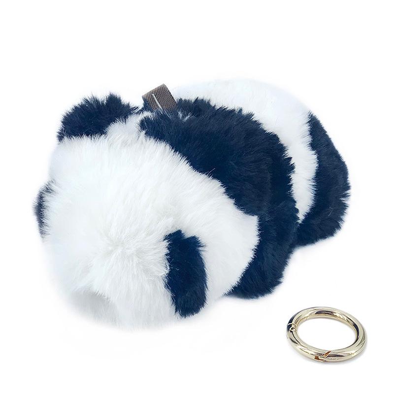 

Keychains Keychain Plush Panda Doll Key Chains Fur Pompom Pendants Bag Decoration Car Ring Accessories Fashion Baby Toy Gifts