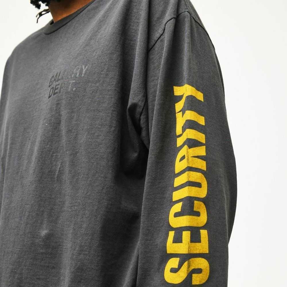 

G821gallery dept Tee security tee Kirin arm fashion men' and women' thin washed black long sleeve T-shirt, Black / g821