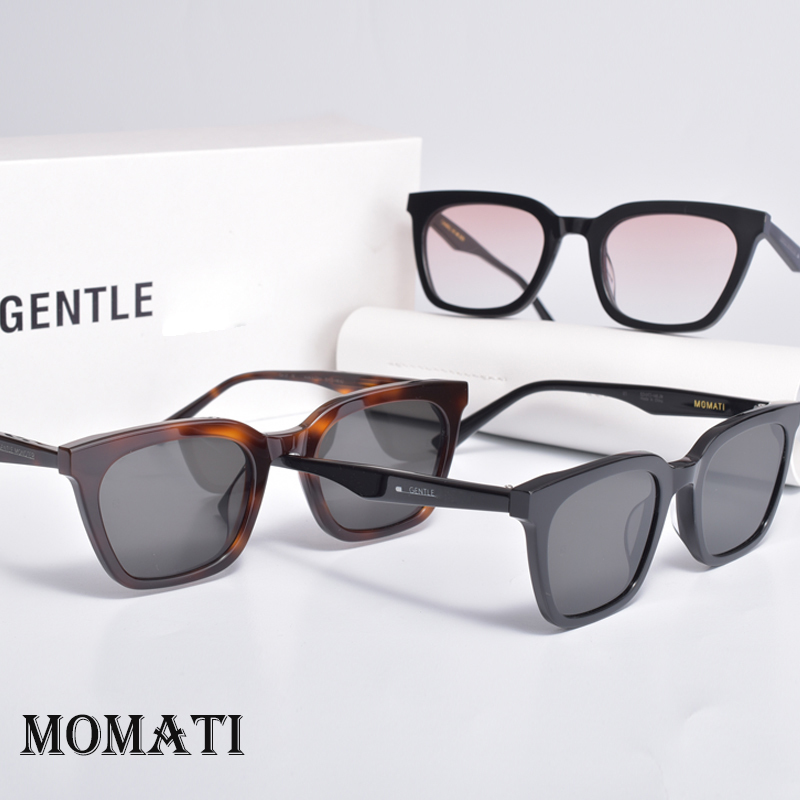 

2021 new style Square Sunglassess Acetate Polarized UV400 GENLTE MOMATI Sunglasses women men Glasses, White;black