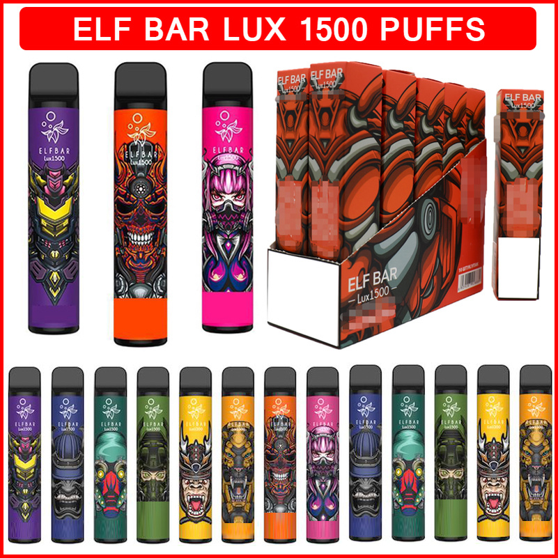 

Elf Bar Lux 1500 Puffs Disposable Vape E Cigarettes 850mAh Battery 4.5ml Prefilled Cartridges Pen Vaporizers Pods Electronic Cigarette ecigs 15 Colors