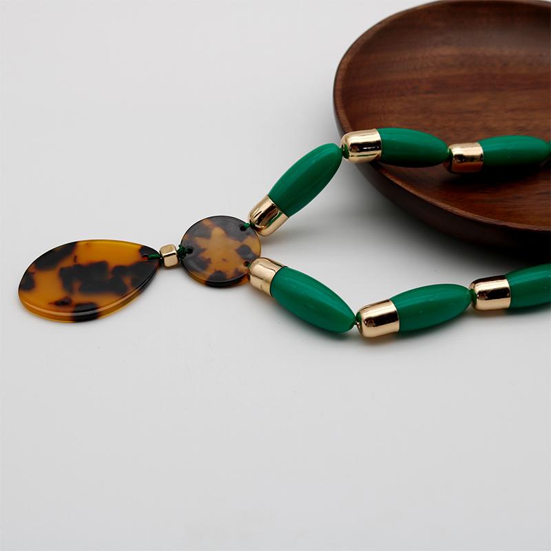 

Pendant Necklaces Big Statement Necklace For Women Bohemian Chunky Boho Green Beads Styles Amazing Items Leopard Collection 202182