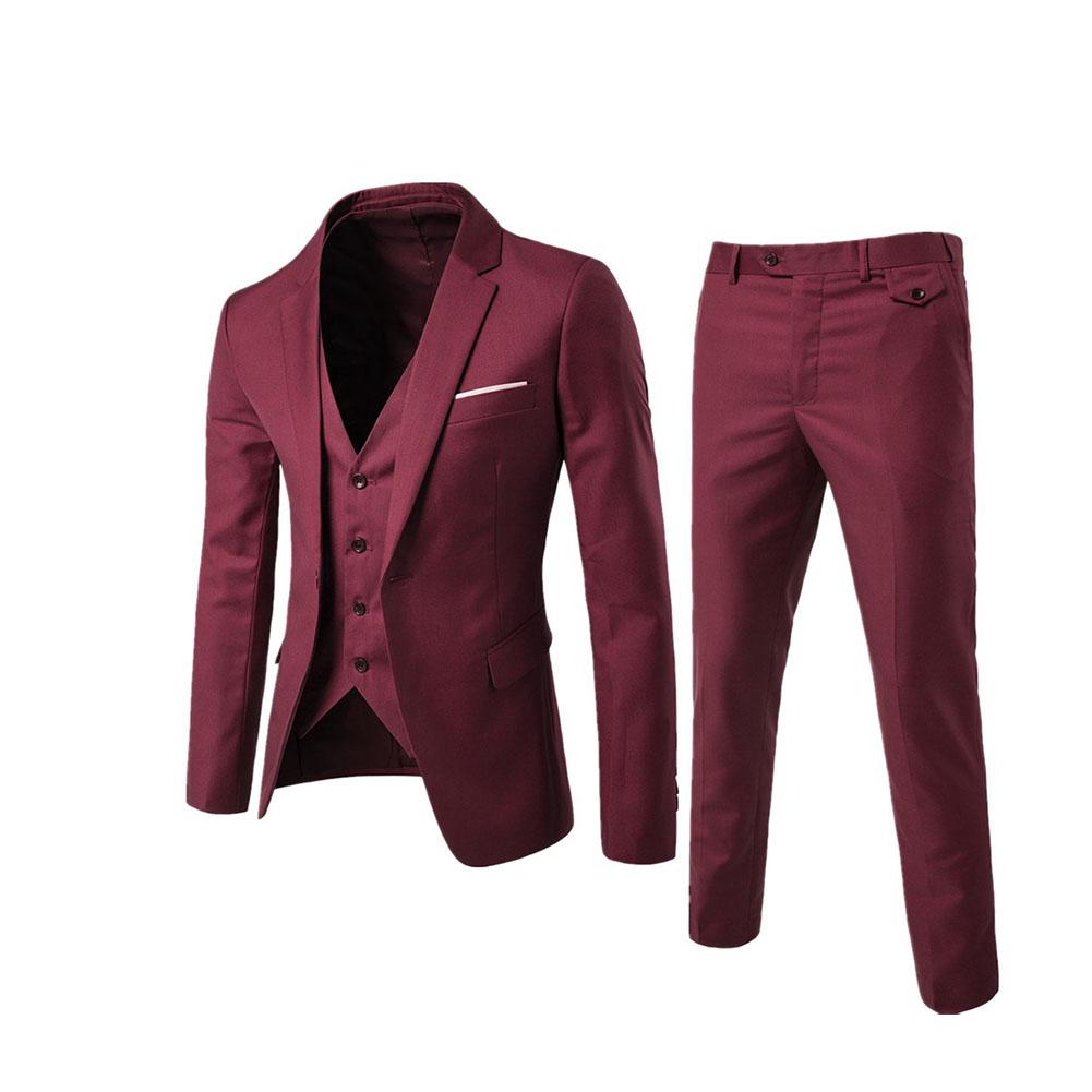 

One Button Suit Men's Slim Fit Wedding Garment Groomsmen Clothes Brothers College Students Handsome Small Suits DFF0927, Gray
