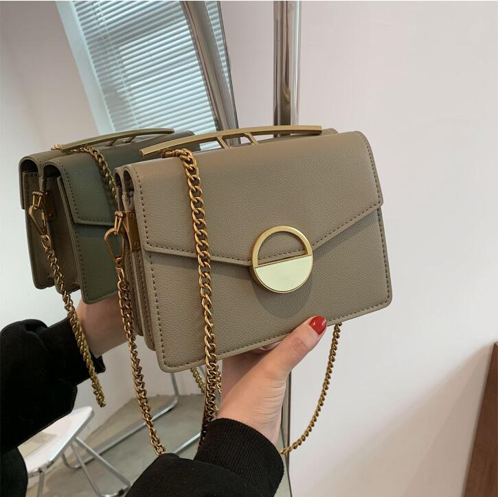 

Factory wholesale women handbag simple atmospheric leather chain bag personality double flip womens shoulder bags street fashion leathers handbags