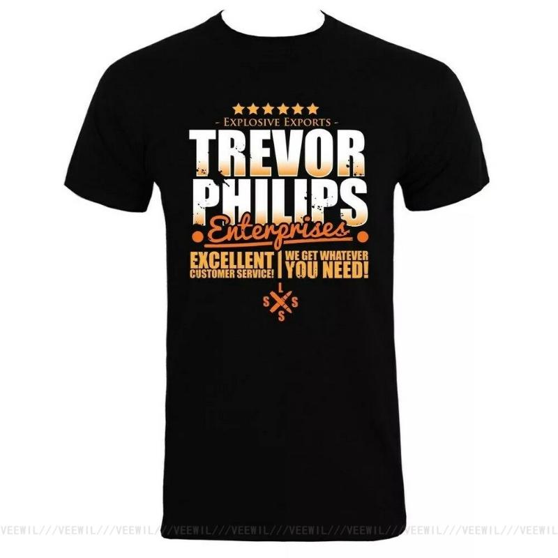 

Men' T-Shirts T-Shirt Trevor Philips Enterprises Black Cotton Tee Shirt Cool Casual, Women red