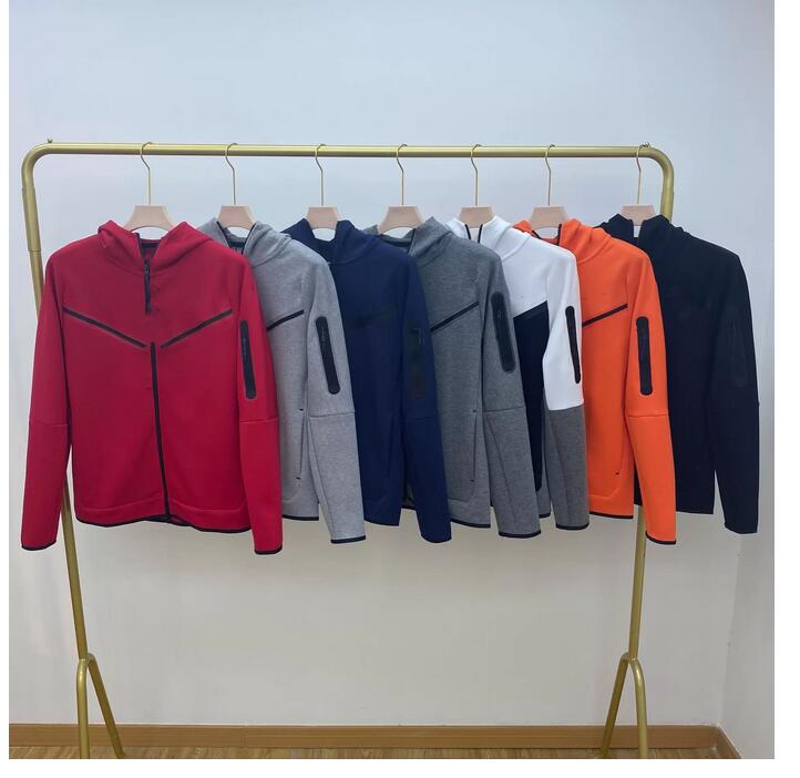 

Tech Fleece Mens Sports Tracksuits Pants Hoodies Jackets Space Cotton Trousers Womens Tracksuit Bottoms Man Joggers Running pant High Quality Muti Colors, Navy blue jacket