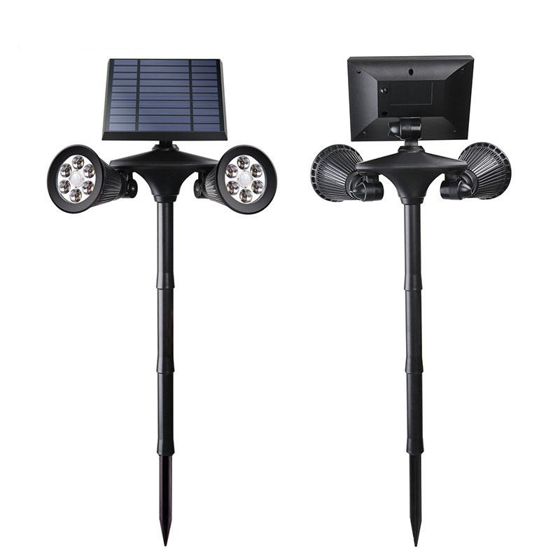 

Lawn Lamps BEECOSTAR Arrival Walterproof Exterior LED Lamp Solar Powered Garden Fitting With 2 Head 4500mAh Battery