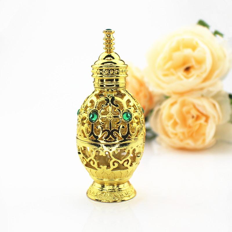 

Storage Bottles & Jars 10ml Vintage Refillable Perfume Bottle Glass Essential Oil Dropper Metal Case Wedding Decoration Gift