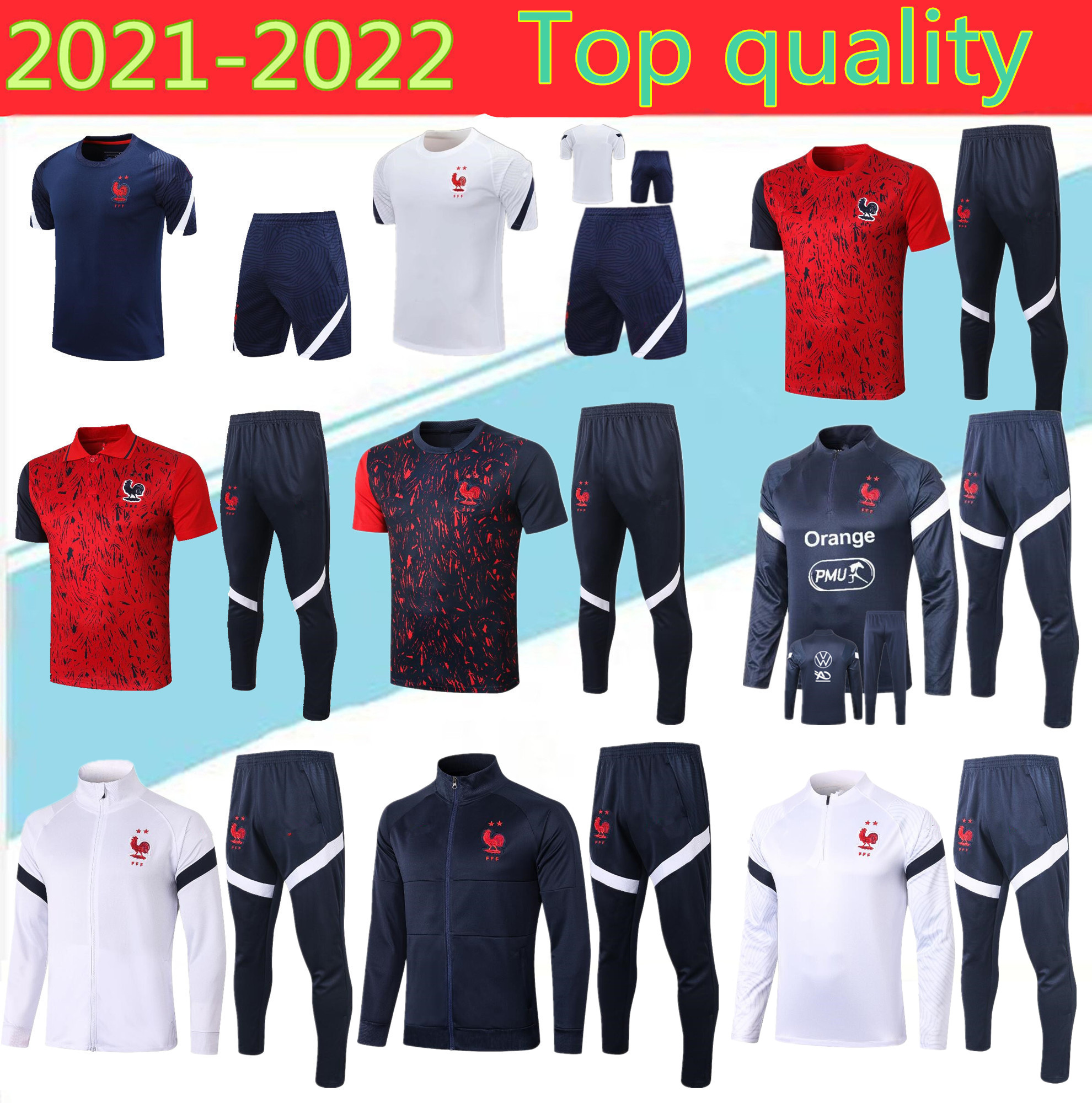 

2021 European Cup soccer jerseys GRIEZMANN MBAPPE jackettraining suit KANTE POGBA Maillot de foot maillots football equipe FR POGB0A, Black