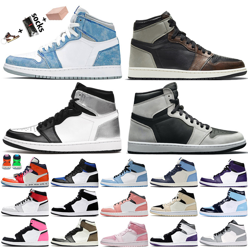 

2021 With Box Jumpman 1 Basketball Shoes 1s Women Mens Trainers High OG Hyper Royal Patina Silver Toe Jordan Shadow 2.0 Sneakers, #49 mid island green 36-46