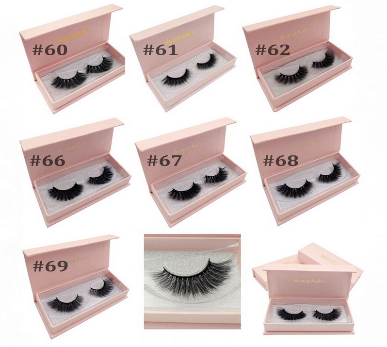 

3D Mink Eyelash Individual Lashes with Storage Box Thick Tapared Crisscross Winged Natural Long Make Up Eye Lash