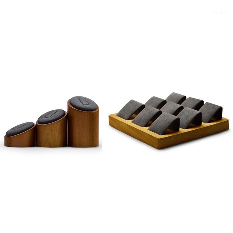 

Jewelry Pouches, Bags FANXI Ring Display Stand, Stand With Wooden Earring Storage Card Holder