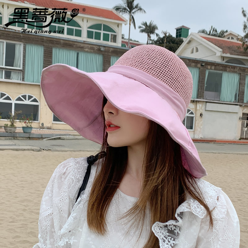 

2021 New Solid Color Ribbon Bowknot Stitching Sun Hat Korean Outdoor Sun-Proof Bucket Hat Factory Wholesale, Yellow