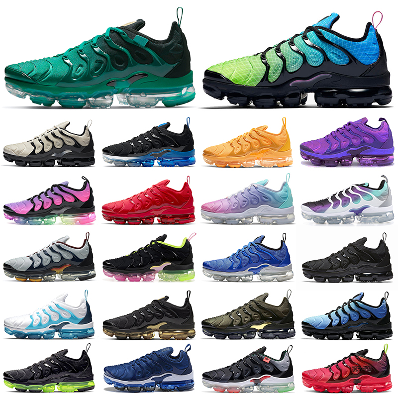 

2021 tn plus running shoes men women Black Royal Atlanta Pure Platinum Noble Red tns mens trainers outdoor sports sneakers Walking Jogging Dropshipping, 36-47 triple black