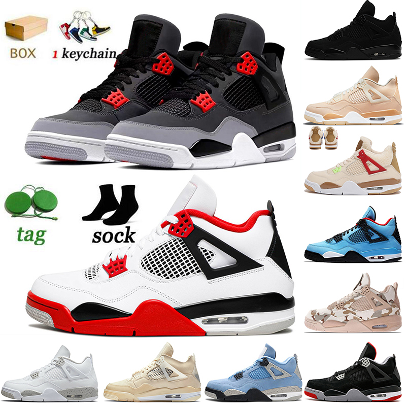 

2021 With Box Airs Jordon 4s Mens Basketball Shoes Veterans Day Desert Moss Taupe Haze Trainers Air Jordan Retro 4 Travis Scott Wild Things White Oreo Sneakers, #27 neon 36-47