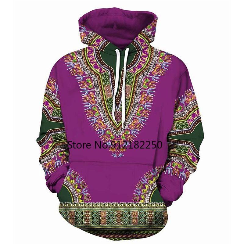 

Men' Hoodies & Sweatshirts African Clothes Hooded Sweatshirt Men Women 2021 3D Dashiki Hip Hop Streetwear Tracksuit, Black