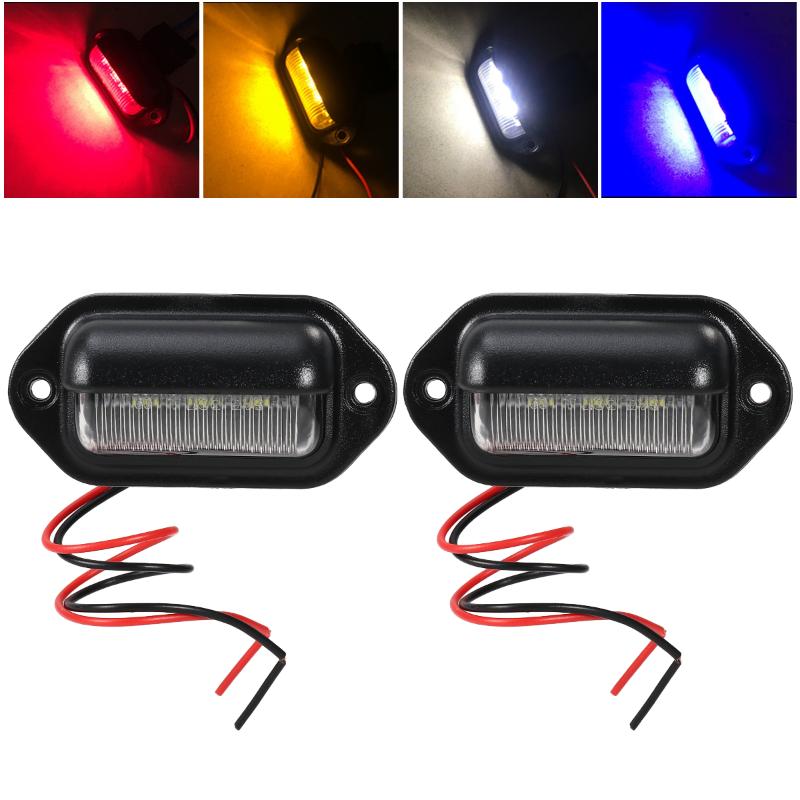 

Emergency Lights WINOMO 2PCS Car LED License Plate Tag Light 12V Side Marker Or Convenience Courtesy Door Step Lamp (Black)