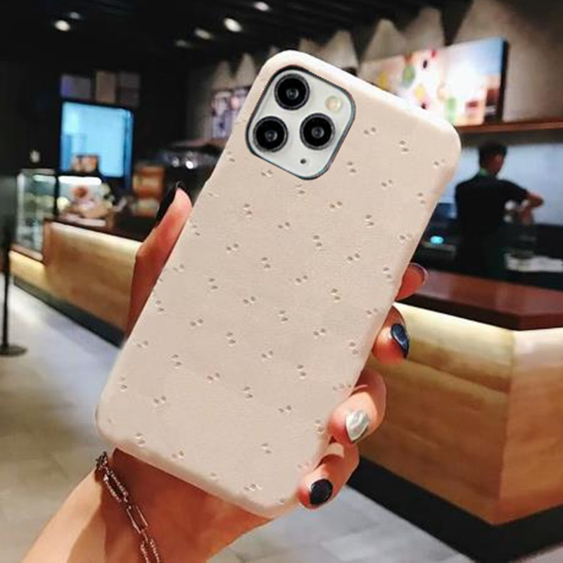 

Designer Phone Cases For iPhone 12 mini 11 Pro Max XS XR X 8 7 Plus Classic Fashion Embossed Case Samsung S20 S21 Note 20 Protector Cover, #2-with logo-g