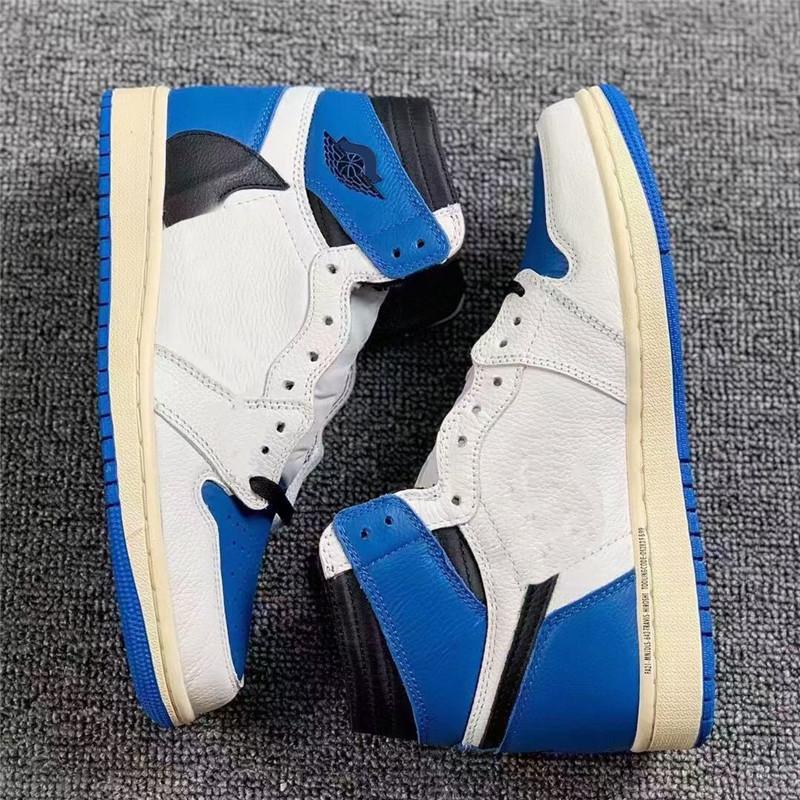 

Wholesale 1 Travis Scotts Fragment High Low OG Men Basketball Shoes 1s SP TS Military Blue Cactus Jack PlayStation Sports Sneakers