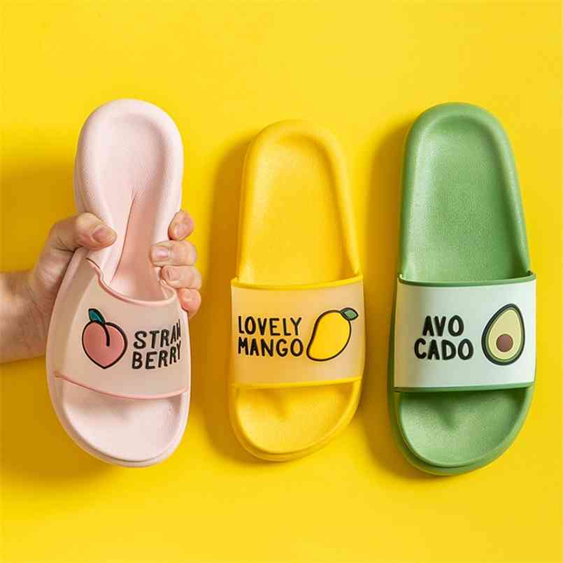 

Women Shoes Summer Fruit Indoor Bath Slippers Slides Non Slip Outdoor Beach Sandals Flip Flops For Couple 210607, Purple