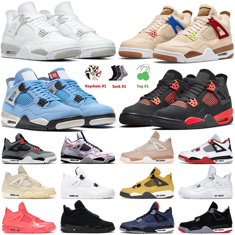 

2022 Top Quality Basketball Shoes 4 4s IV White Oreo Red Thunder Shimmer University Blue Infrared Taupe Haze Bred Fire Red Black Cat Sneakers Trainers 36-47, C46 starfish 40-47
